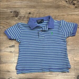 Polo by Ralph Lauren Kids Blue and Green Striped Polo